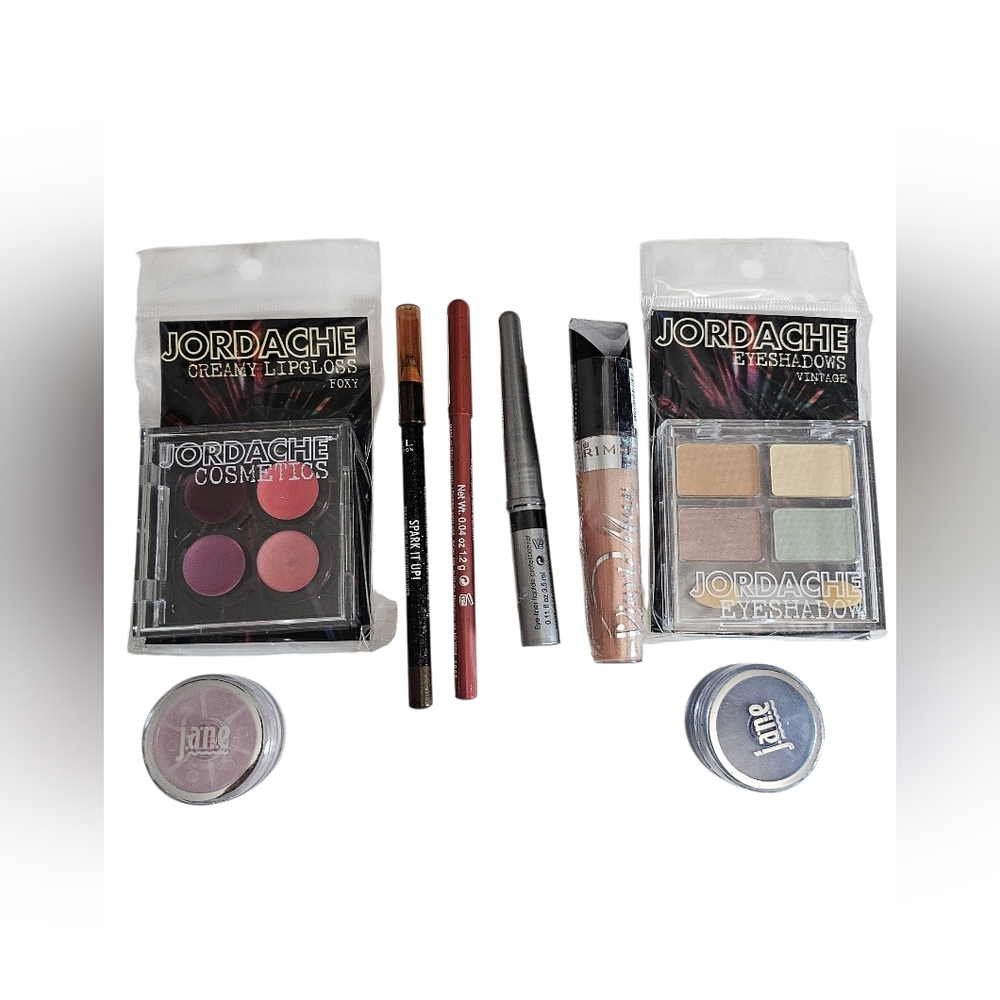 Assorted Makeup Lot Spark It Up Jane Rimmel Jordache Eyeliner Lip Gloss Blush